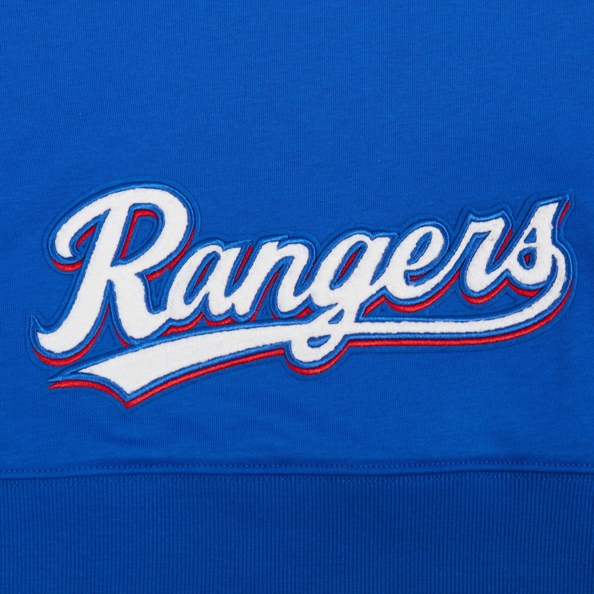 MLB TEXAS RANGERS CLASSIC CHANDAIL À CAPUCHON COURT POUR FEMME (BLEU ROYAL)