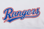 MLB TEXAS RANGERS CLASSIC WOMEN'S CROPPED FLEECE PULLOVER HOODIE (WHITE)