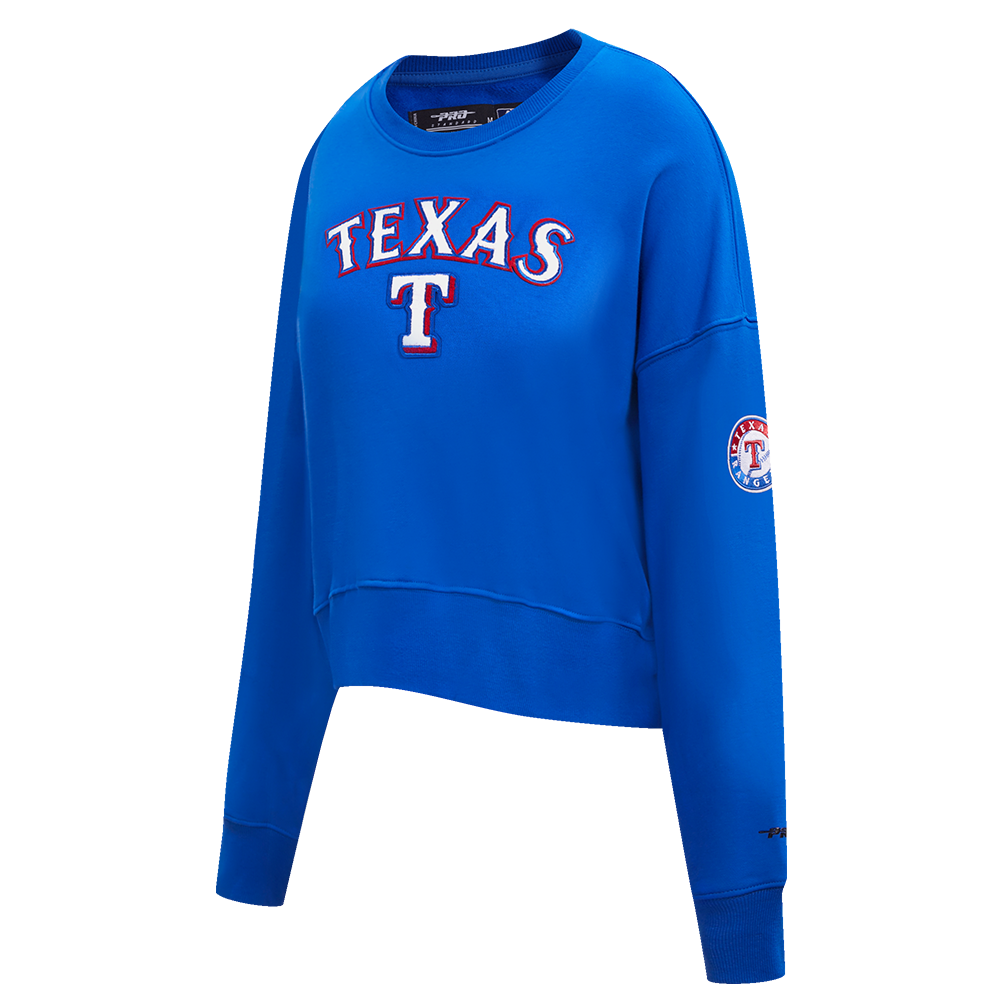 MLB TEXAS RANGERS CLASSIC WOMEN'S CREWNECK (ROYAL BLUE)