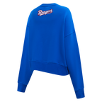MLB TEXAS RANGERS CLASSIC CHANDAIL À COL ROND POUR FEMME (BLEU ROYAL)