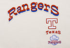 MLB TEXAS RANGERS RETRO CLASSIC CHANDAIL À COL ROND CÔTELÉ POUR FEMME (COQUILLE D'ŒUF/BLEU ROYAL)