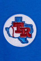 MLB TEXAS RANGERS RETRO CLASSIC CHANDAIL À COL ROND CÔTELÉ POUR FEMME (BLEU ROYAL/ROUGE)