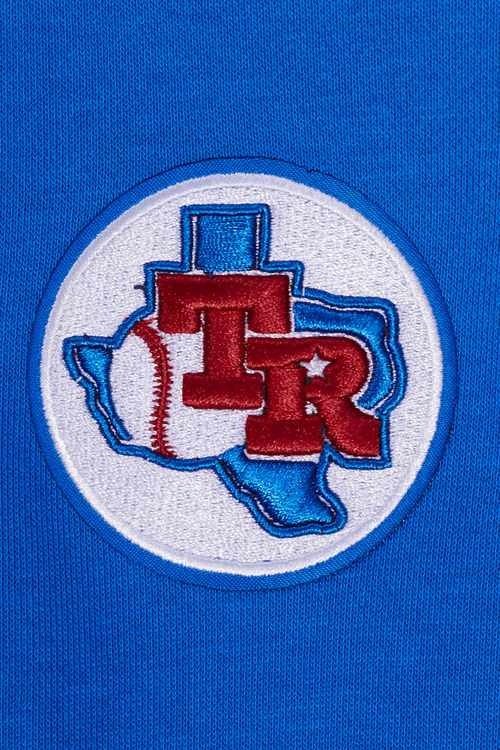 MLB TEXAS RANGERS RETRO CLASSIC CHANDAIL À COL ROND CÔTELÉ POUR FEMME (BLEU ROYAL/ROUGE)