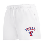 MLB TEXAS RANGERS CLASSIC WOMEN'S FLEECE SHORT (WHITE)