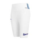 MLB TEXAS RANGERS CLASSIC WOMEN'S COTTON BIKE SHORT (WHITE)