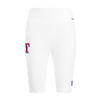 MLB TEXAS RANGERS CLASSIC WOMEN'S COTTON BIKE SHORT (WHITE)