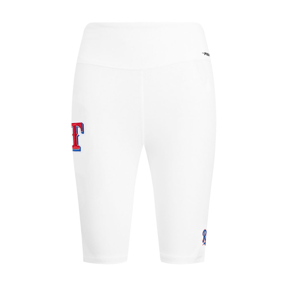 MLB TEXAS RANGERS CLASSIC WOMEN'S COTTON BIKE SHORT (WHITE)