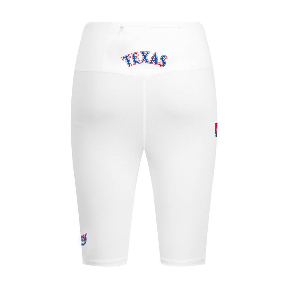 MLB TEXAS RANGERS CLASSIC WOMEN'S COTTON BIKE SHORT (WHITE)