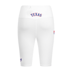 MLB TEXAS RANGERS CLASSIC WOMEN'S COTTON BIKE SHORT (WHITE)