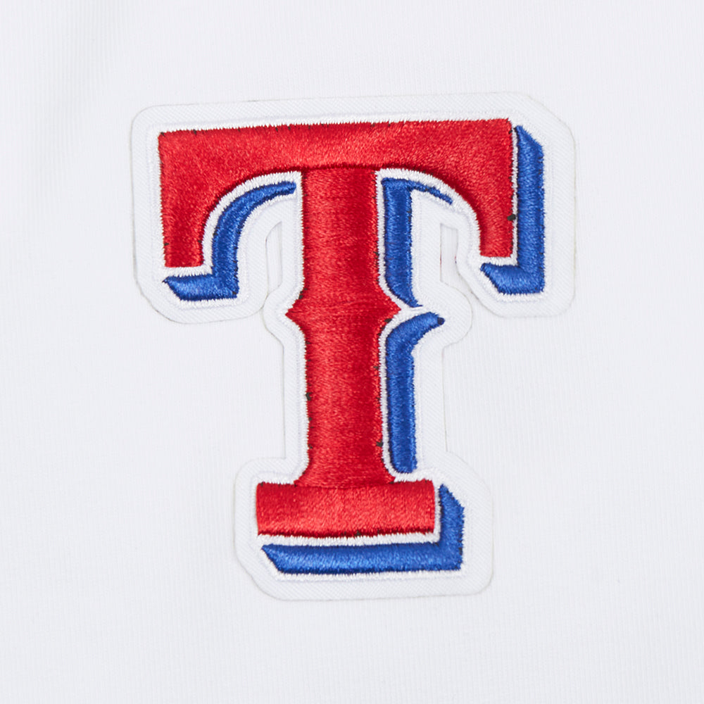 MLB TEXAS RANGERS CLASSIC WOMEN'S COTTON BIKE SHORT (WHITE)