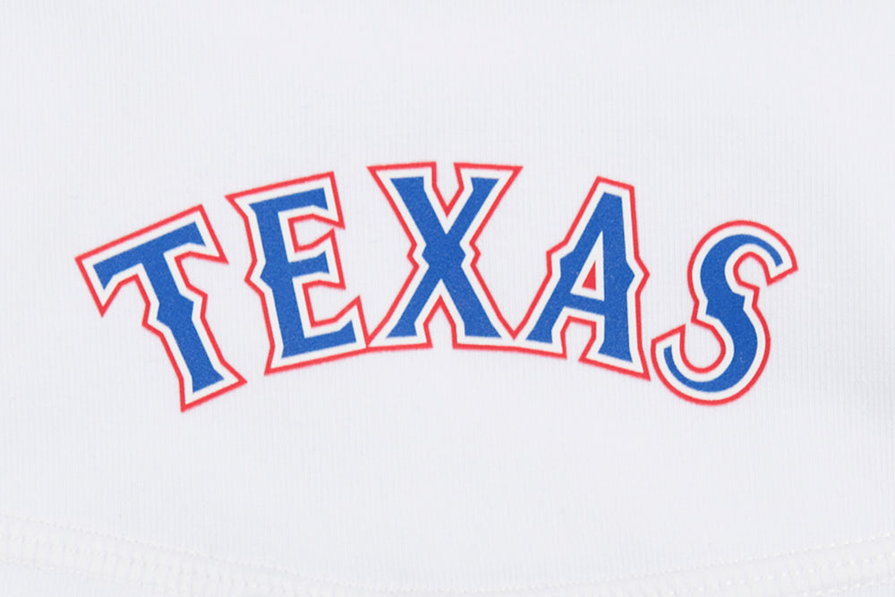MLB TEXAS RANGERS CLASSIC WOMEN'S COTTON BIKE SHORT (WHITE)