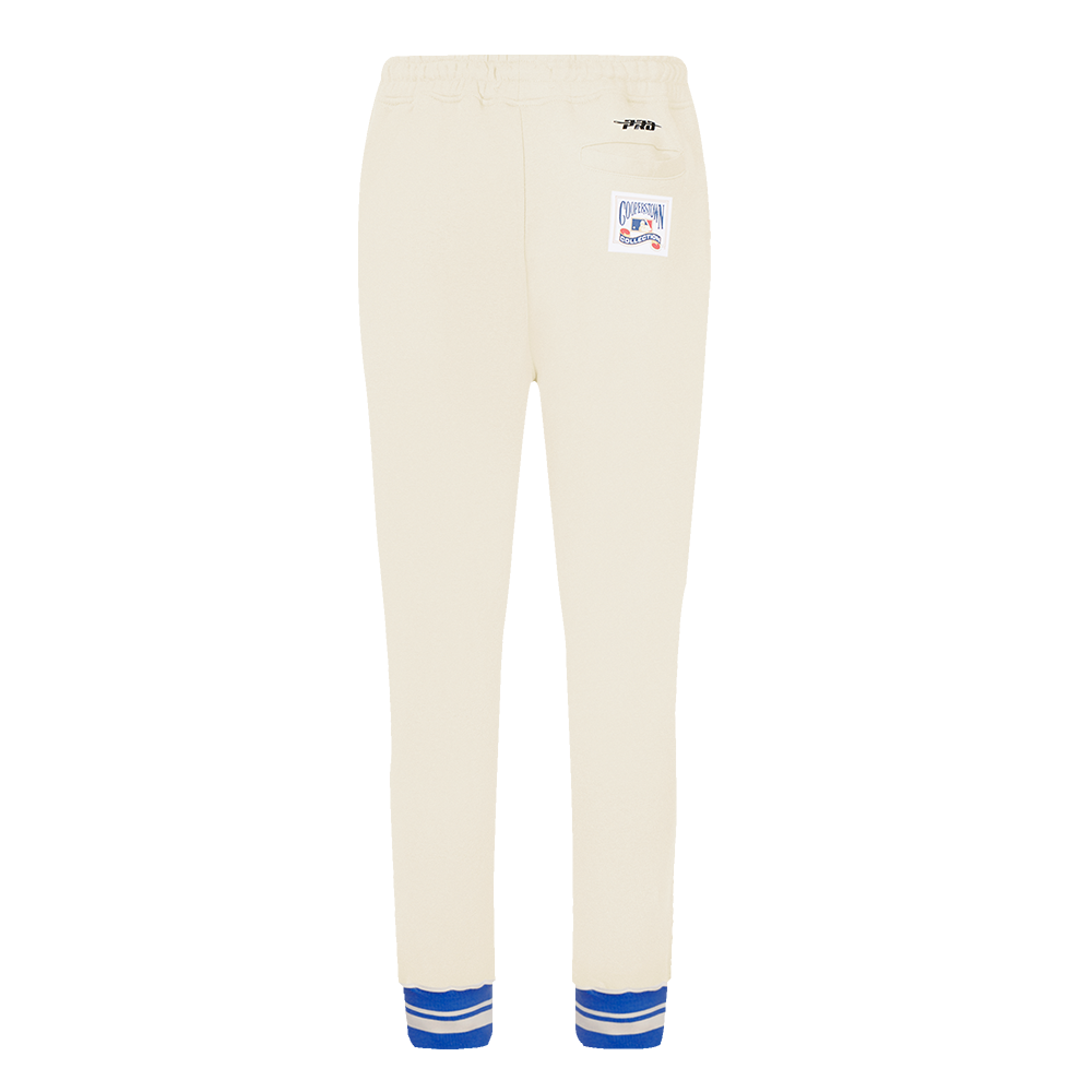 MLB TEXAS RANGERS RETRO CLASSIC PANTALON OUATÉ CÔTELÉ POUR FEMME (COQUILLE D'ŒUF/BLEU ROYAL)
