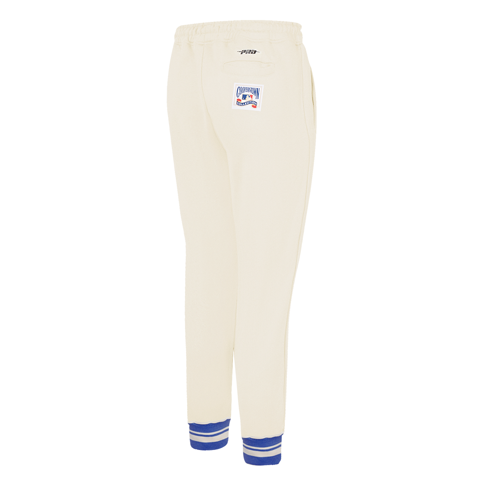 MLB TEXAS RANGERS RETRO CLASSIC PANTALON OUATÉ CÔTELÉ POUR FEMME (COQUILLE D'ŒUF/BLEU ROYAL)
