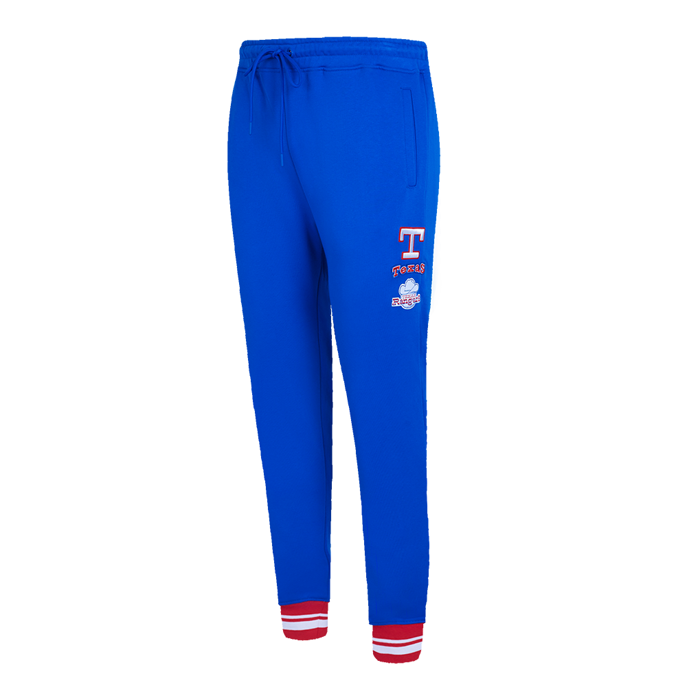 MLB TEXAS RANGERS RETRO CLASSIC PANTALON OUATÉ CÔTELÉ POUR FEMME (BLEU ROYAL/ROUGE)