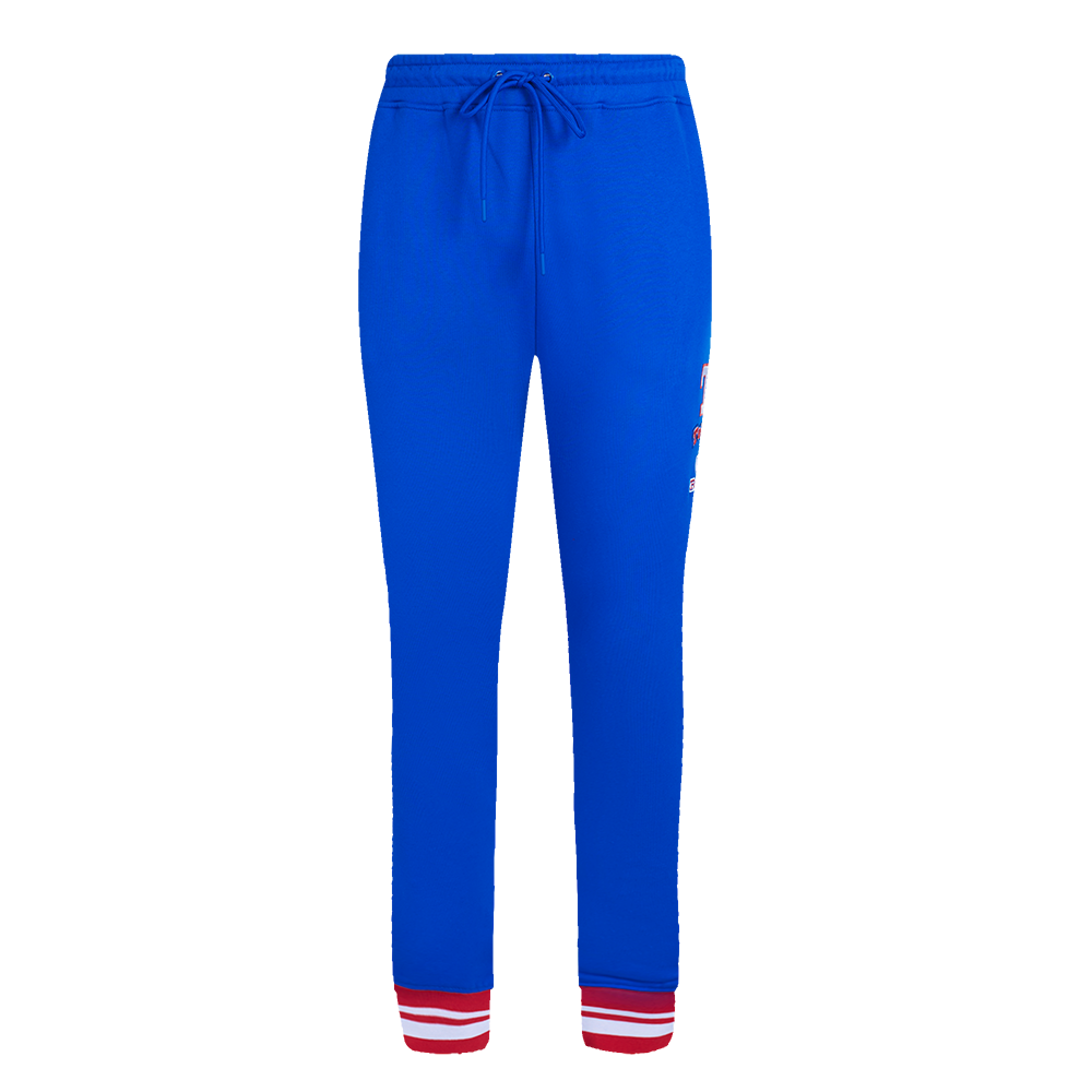 MLB TEXAS RANGERS RETRO CLASSIC WOMEN'S RIB SWEATPANT (ROYAL BLUE/RED)