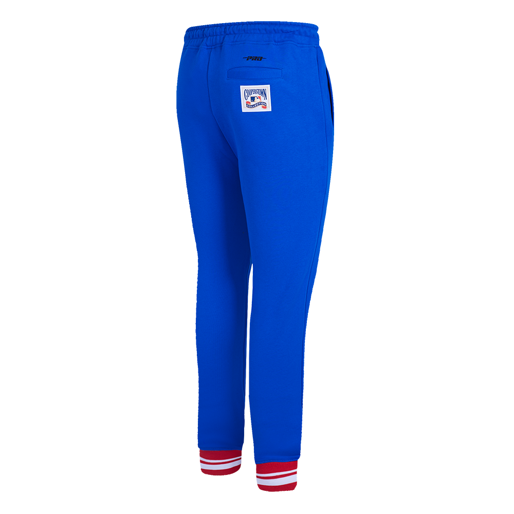 MLB TEXAS RANGERS RETRO CLASSIC PANTALON OUATÉ CÔTELÉ POUR FEMME (BLEU ROYAL/ROUGE)