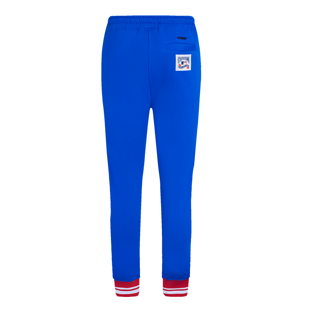 MLB TEXAS RANGERS RETRO CLASSIC PANTALON OUATÉ CÔTELÉ POUR FEMME (BLEU ROYAL/ROUGE)