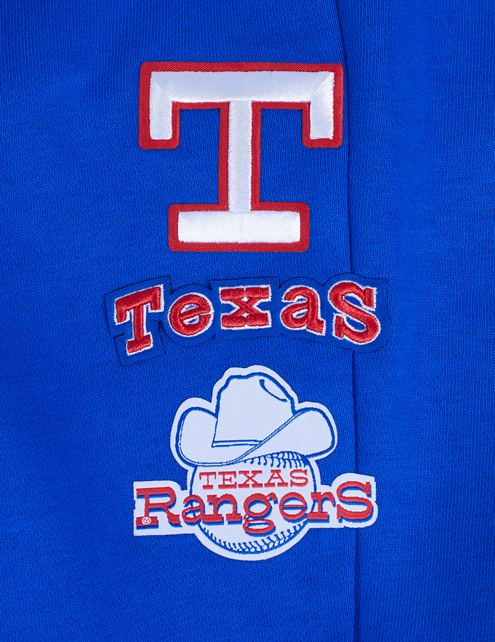 MLB TEXAS RANGERS RETRO CLASSIC PANTALON OUATÉ CÔTELÉ POUR FEMME (BLEU ROYAL/ROUGE)