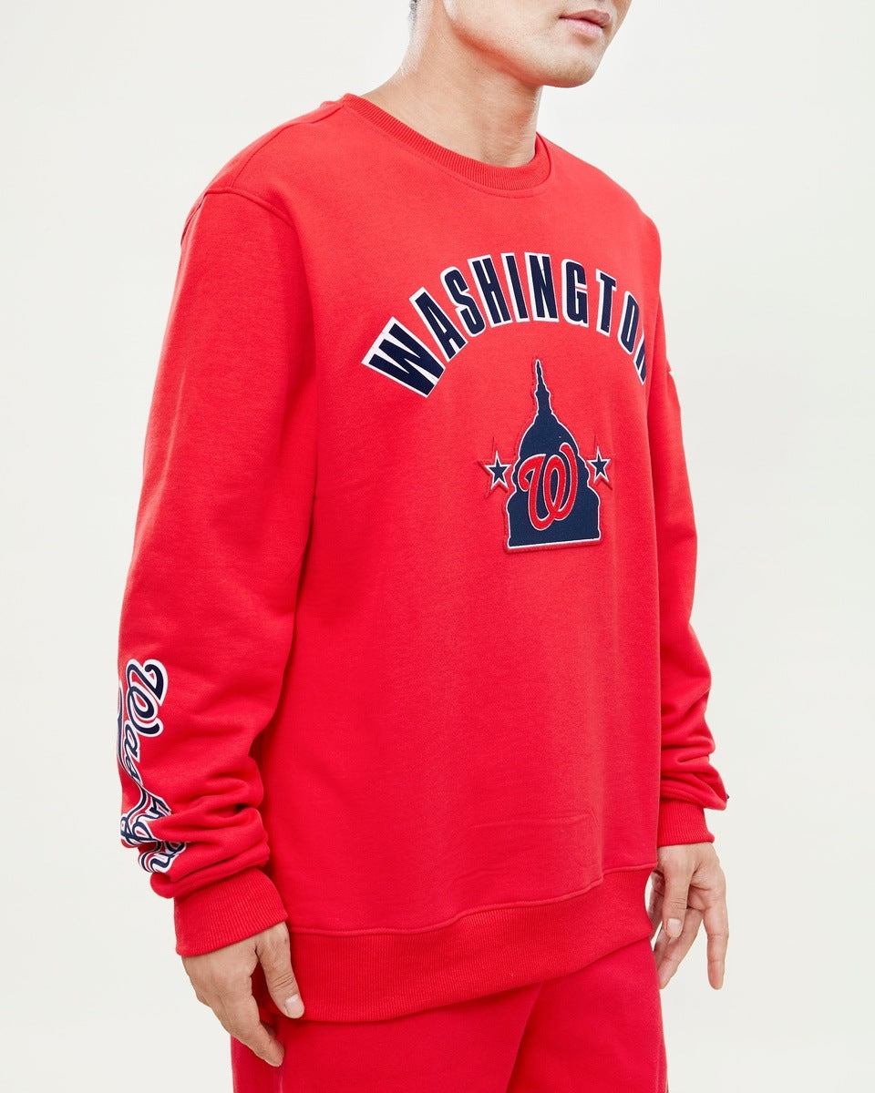 MLB WASHINGTON NATIONALS CLASSIC MEN'S CREWNECK (RED)