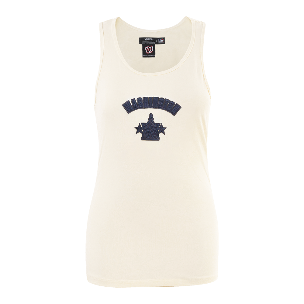 MLB WASHINGTON NATIONALS TRIPLE TONAL RELAXED FIT WOMEN'S RACERBACK (EGGSHELL)