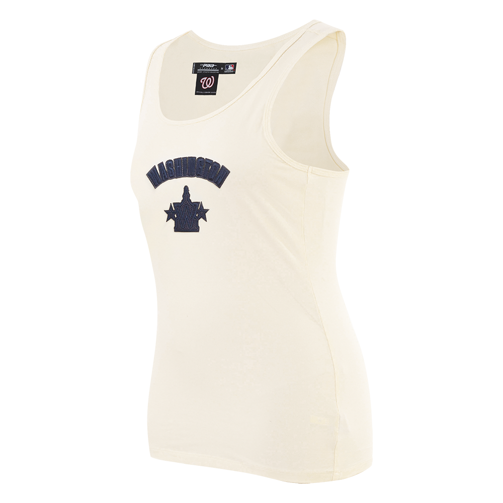 MLB WASHINGTON NATIONALS TRIPLE TONAL RELAXED FIT WOMEN'S RACERBACK (EGGSHELL)