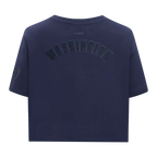 MLB WASHINGTON NATIONALS TRIPLE TONAL T-SHIRT EN JERSEY SIMPLE À COUPE CARRÉE POUR FEMME (MARINE MINUIT)
