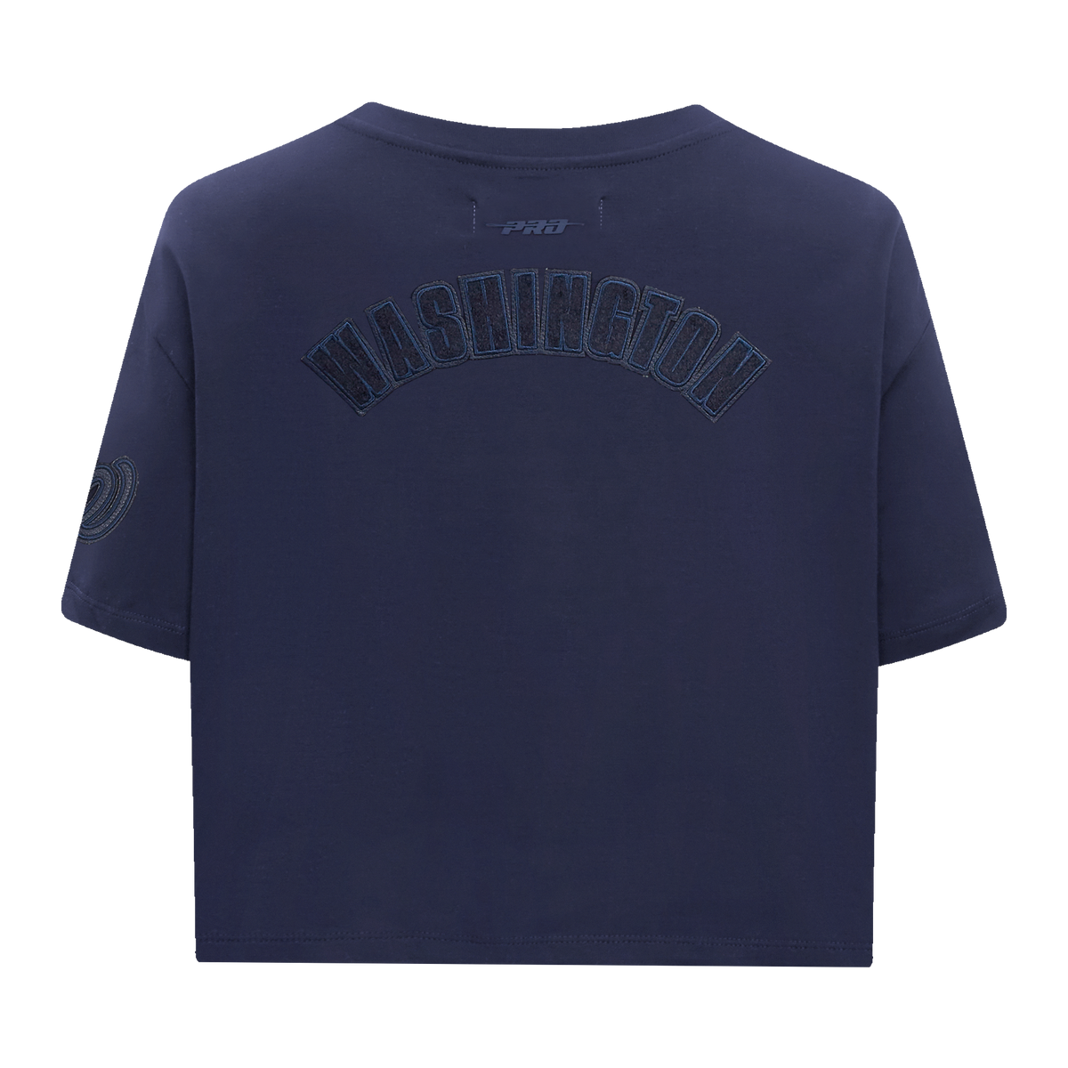 MLB WASHINGTON NATIONALS TRIPLE TONAL T-SHIRT EN JERSEY SIMPLE À COUPE CARRÉE POUR FEMME (MARINE MINUIT)