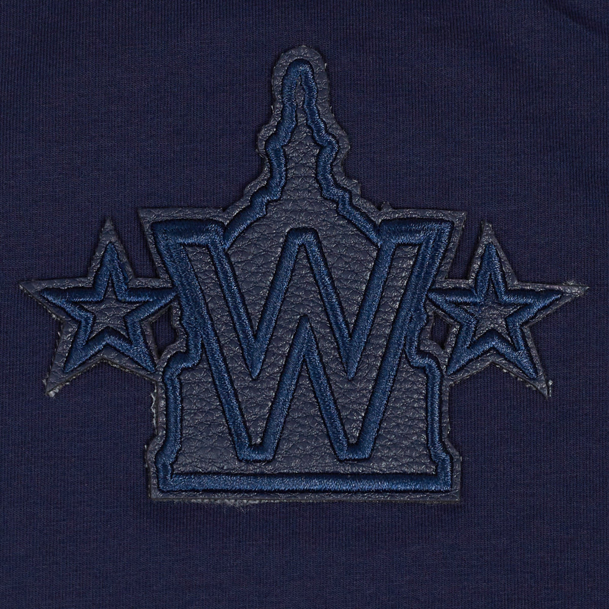 MLB WASHINGTON NATIONALS TRIPLE TONAL T-SHIRT EN JERSEY SIMPLE À COUPE CARRÉE POUR FEMME (MARINE MINUIT)