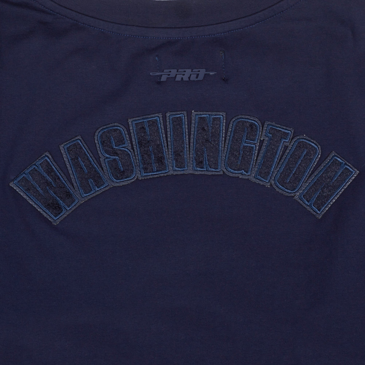 MLB WASHINGTON NATIONALS TRIPLE TONAL T-SHIRT EN JERSEY SIMPLE À COUPE CARRÉE POUR FEMME (MARINE MINUIT)