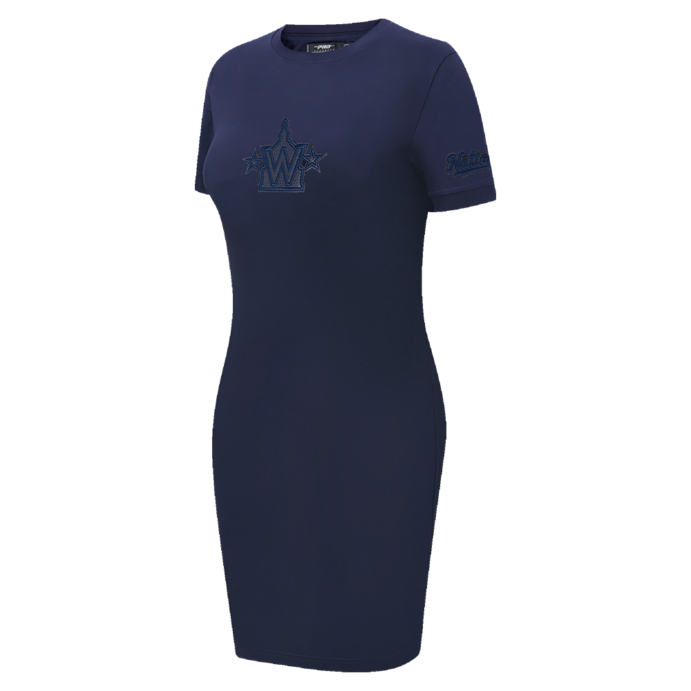 MLB WASHINGTON NATIONALS TRIPLE TONAL BODYCON WOMEN'S DRESS (MIDNIGHT NAVY)