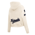 MLB WASHINGTON NATIONALS TRIPLE TONAL WOMEN'S DOUBLE KNIT FULL ZIP HOODIE (EGGSHELL)