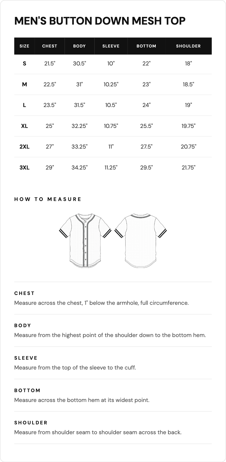 Size guide