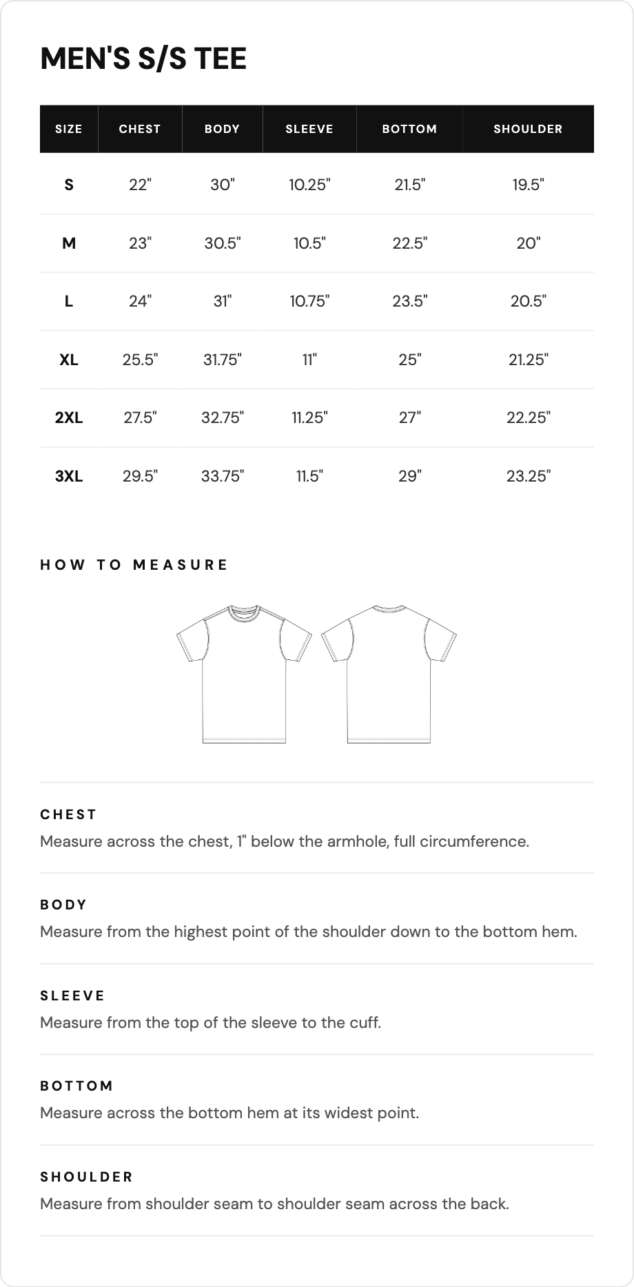 Size guide