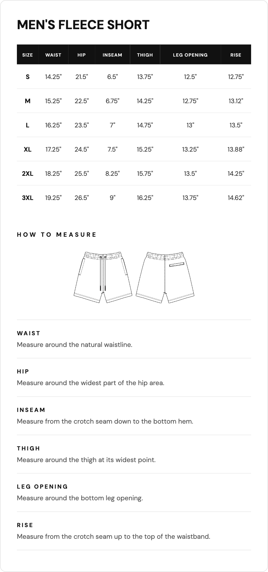 Size guide