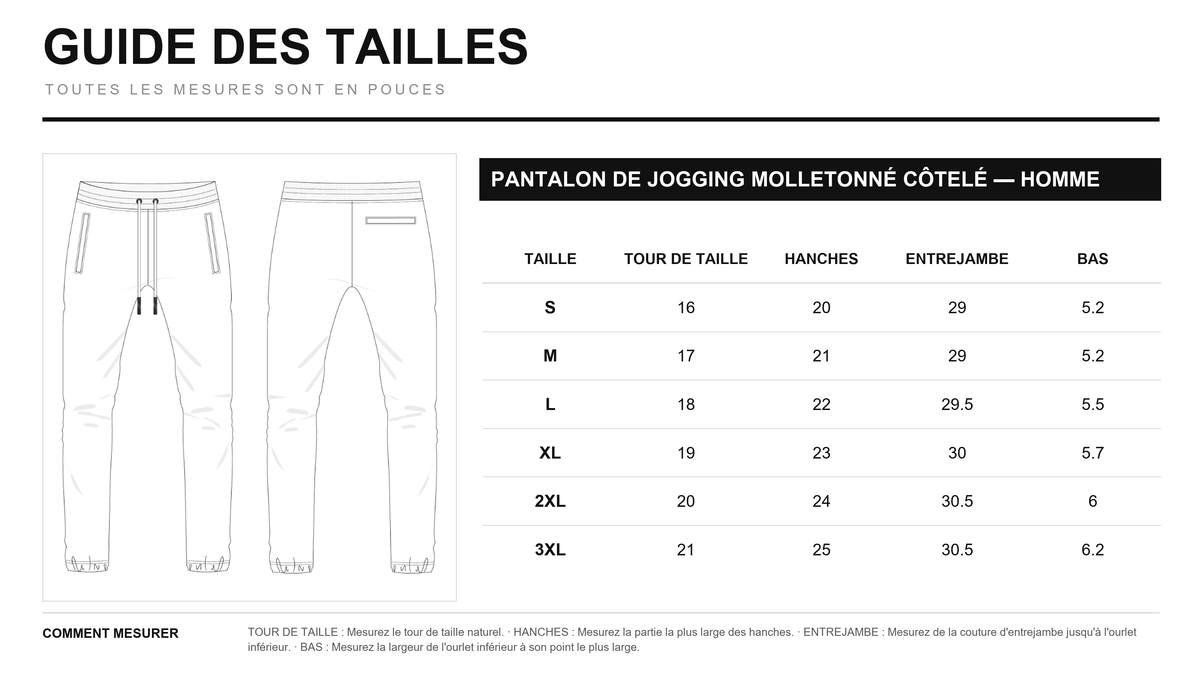 Guide des tailles