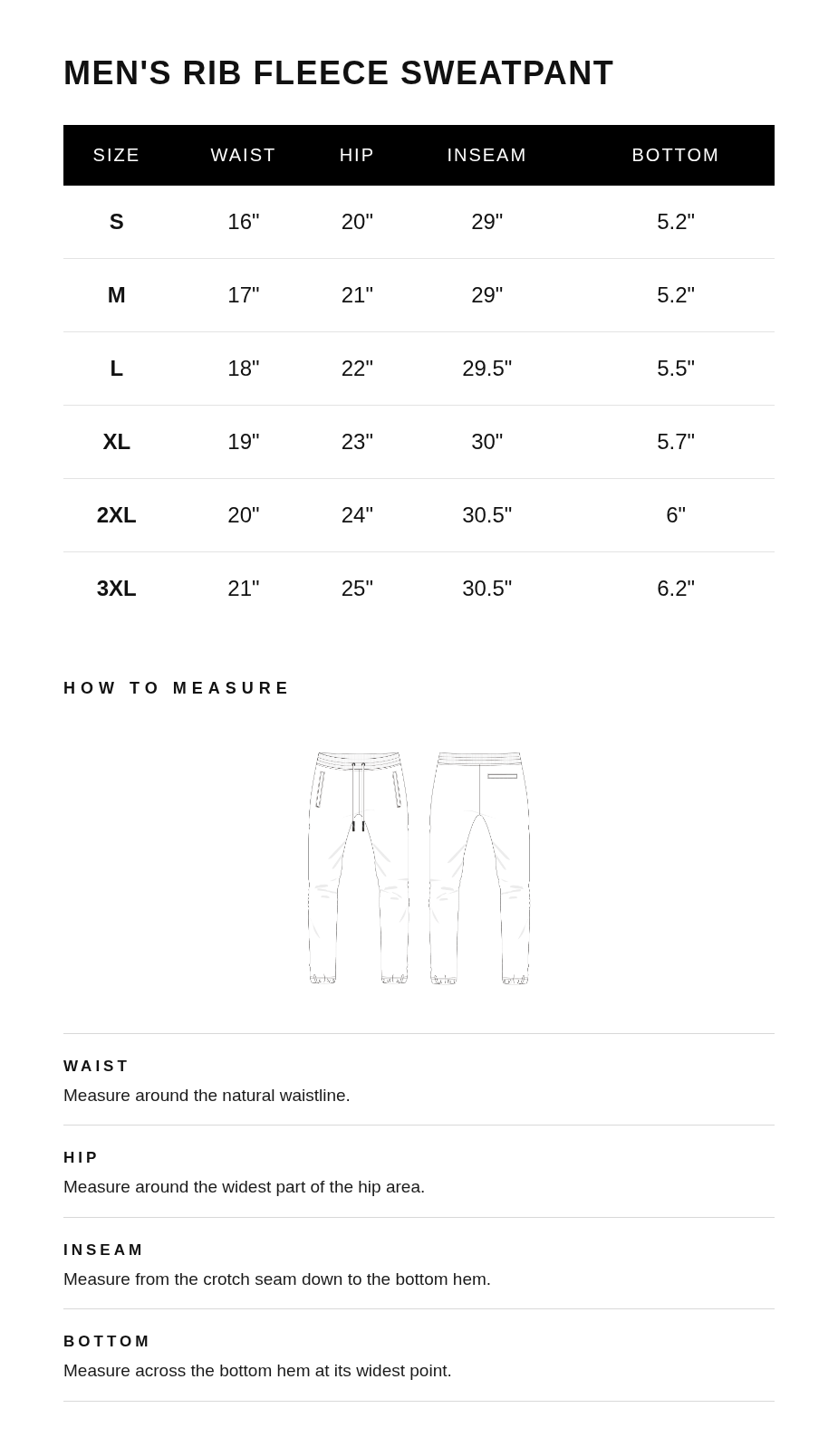 Size guide