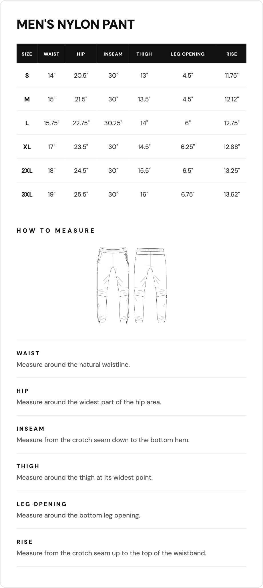 Size guide