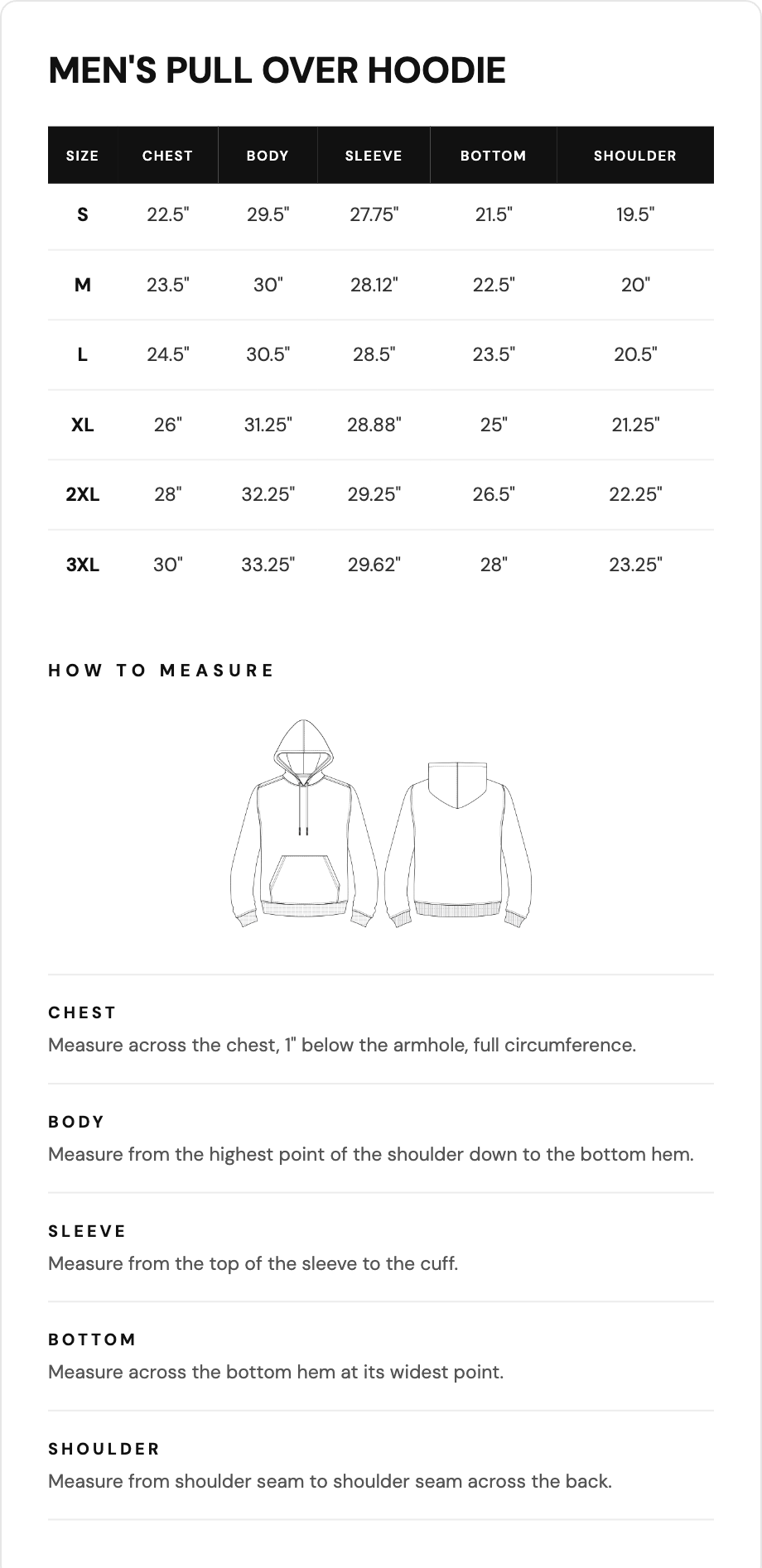 Size guide