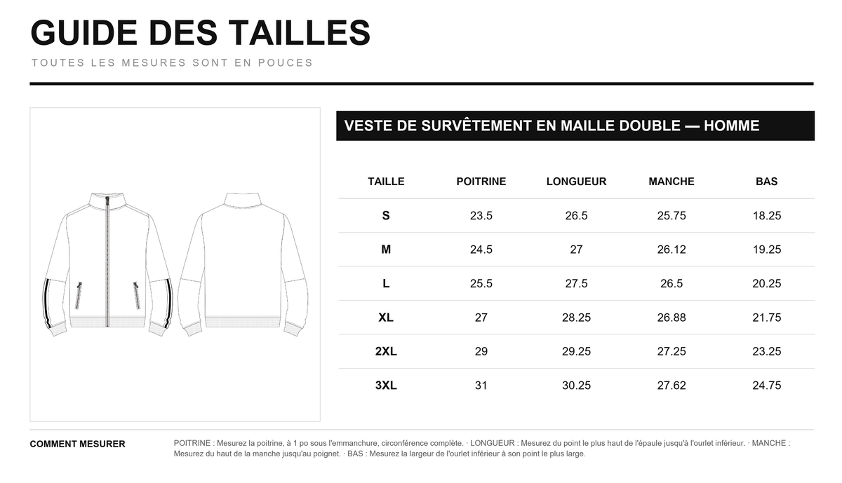 Guide des tailles