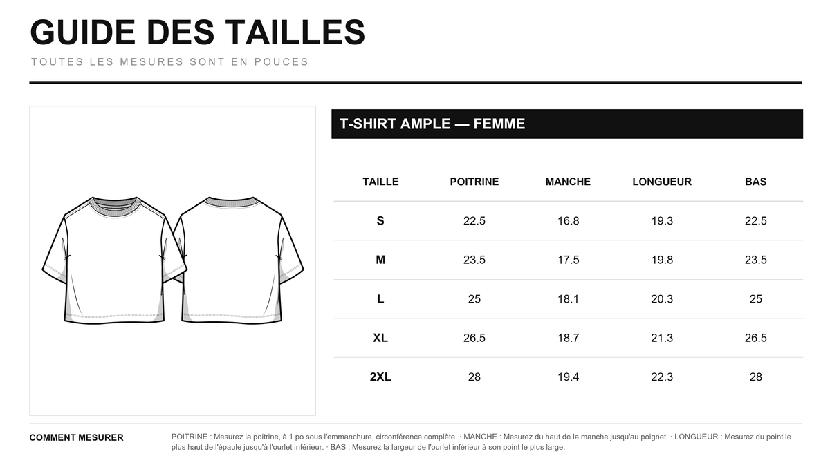 Guide des tailles