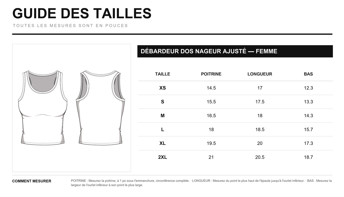 Guide des tailles
