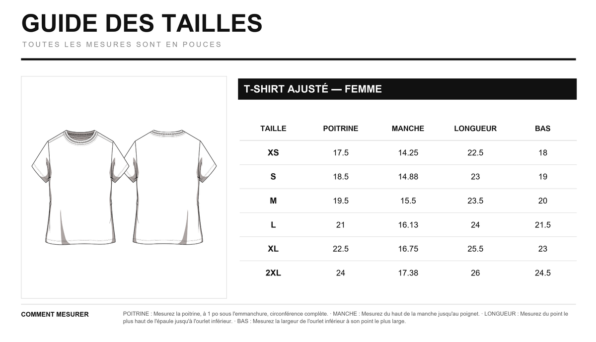 Guide des tailles