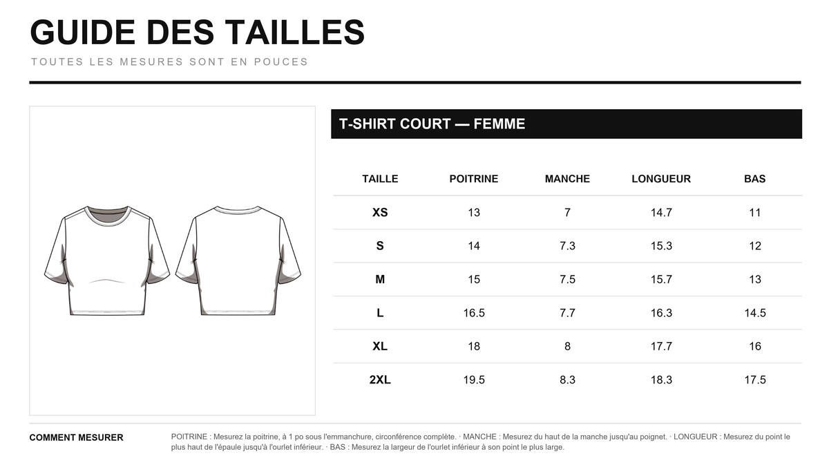 Guide des tailles