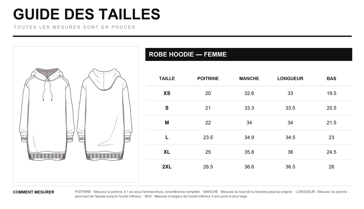 Guide des tailles