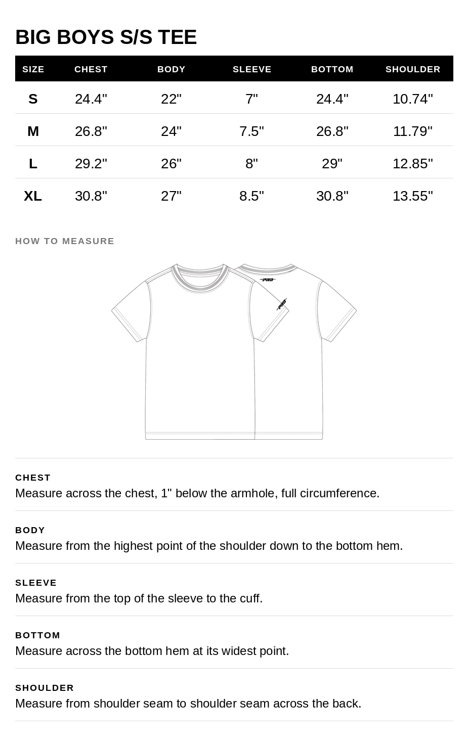 Size guide