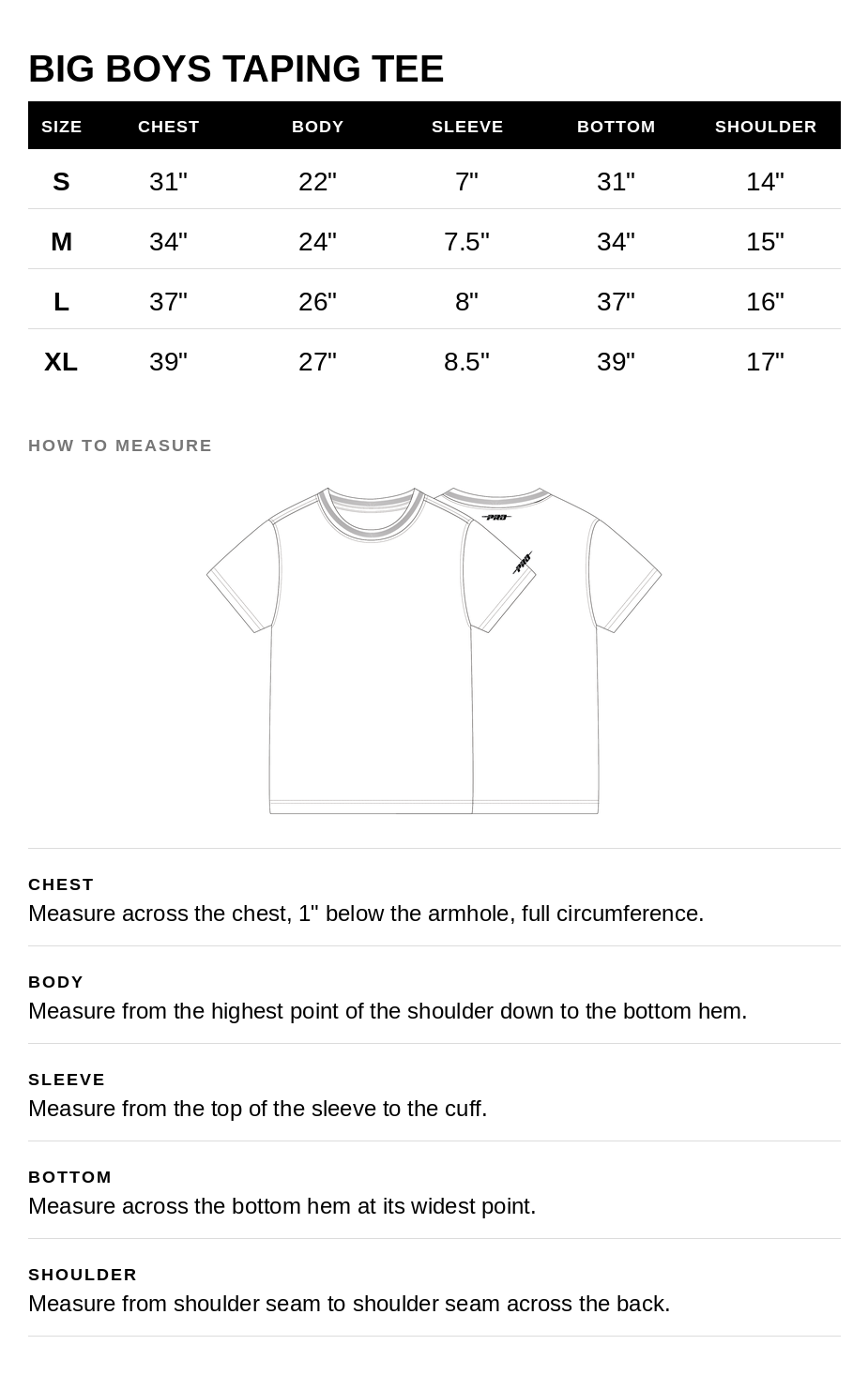 Size guide