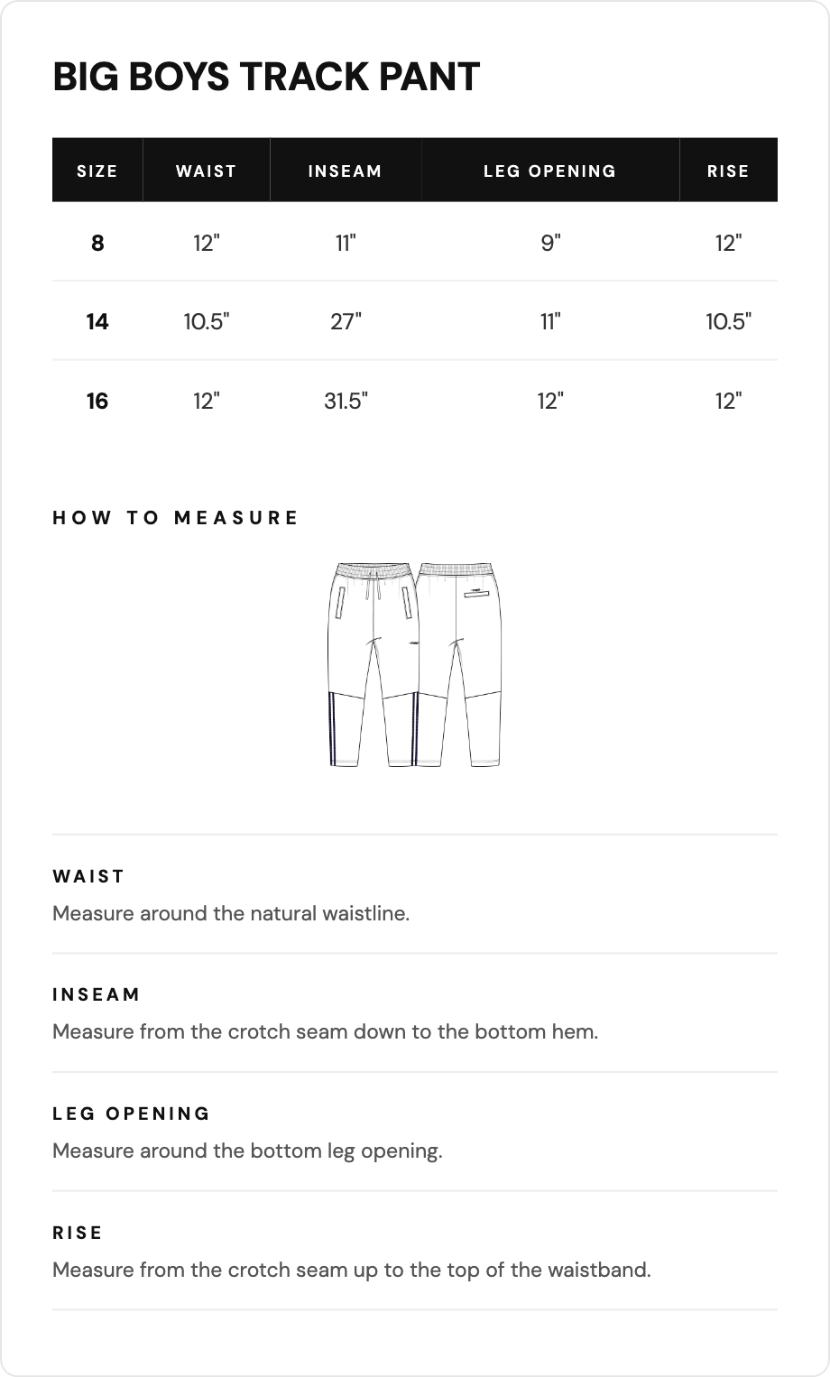 Size guide