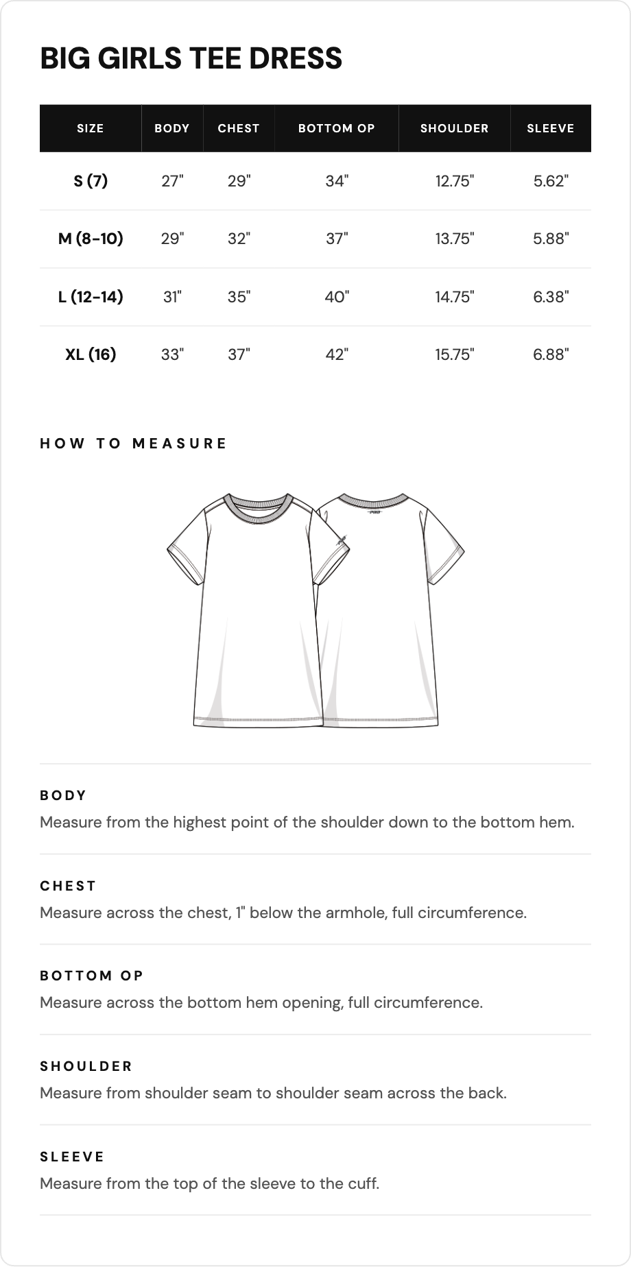 Size guide