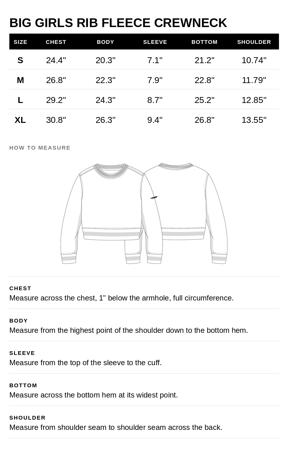 Size guide
