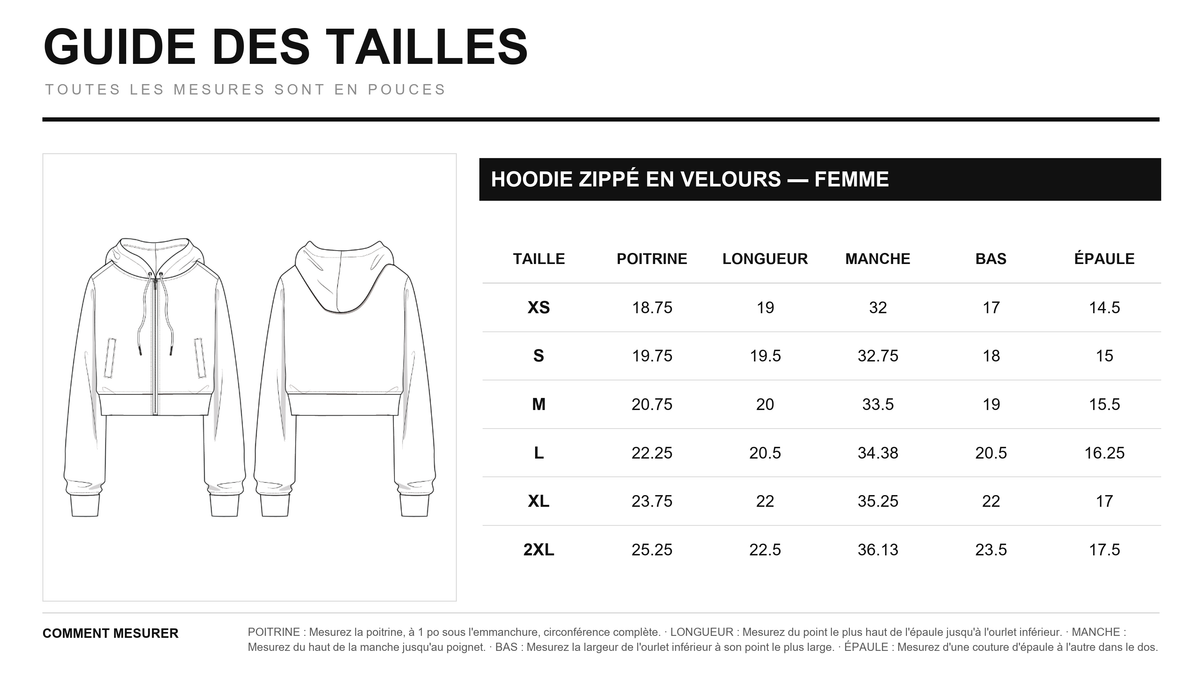 Guide des tailles
